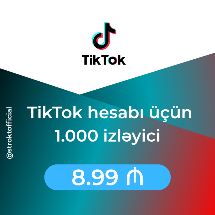 Tiktok hesabı üçün 1.000 izləyici - Image 1